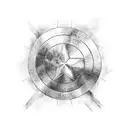 cornhuskers "N" and captain America shield  tattoo design idea