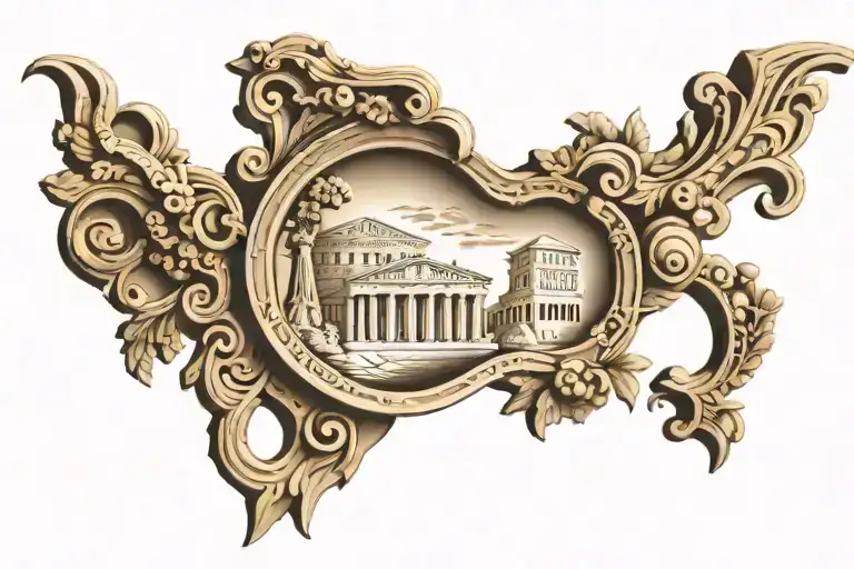 Roman or greek theme  tattoo design idea