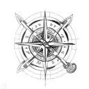 viking compass tattoo design idea