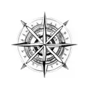 viking compass tattoo design idea
