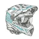cross motorcyle helmets  tattoo design idea