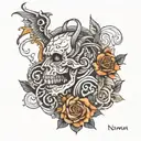 create me a tattoo with the name Norman tattoo design idea