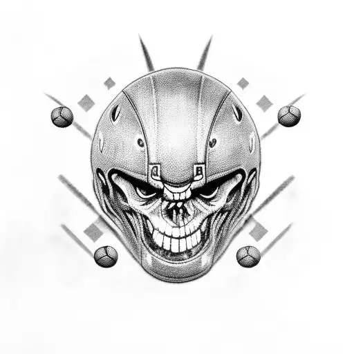 A titan assaillant playing football tattoo design idea