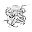 octopus with marlin tattoo design idea
