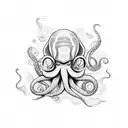 octopus with marlin tattoo design idea
