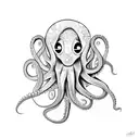 octopus with marlin tattoo design idea