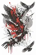 Icarus falling tattoo design idea
