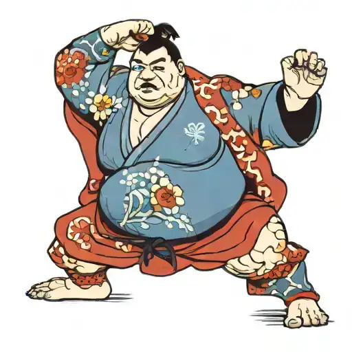 chiyonofuji the sumo wrestler performing tattoo design idea