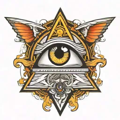 illuminati eye tattoo design idea