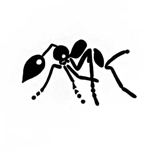 Ant with pawn tattoo design idea