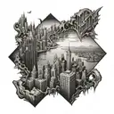 gotham City  tattoo design idea