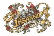 insanity text written tattoo design idea