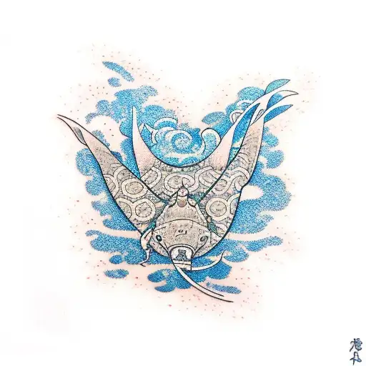 stingray kanagawa tattoo design idea