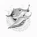 stingray kanagawa tattoo design idea