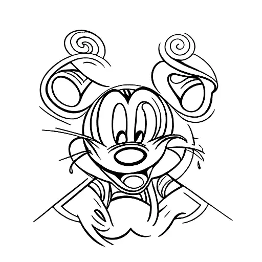 mickey mouse tattoo design idea