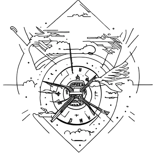 Godspeed in red tattoo design idea