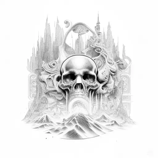 lost in time tattoo design idea