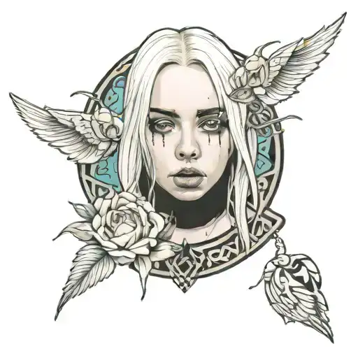 billie eilish tattoo design idea