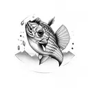 speakers with bass tattoo design idea
