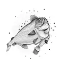 speakers with bass tattoo design idea