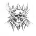 gothic coffin tattoo design idea