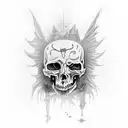 gothic coffin tattoo design idea