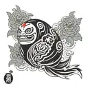 Daruma doll tattoo design idea
