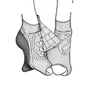 socks around cards tattoo design idea