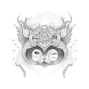 socks around cards tattoo design idea