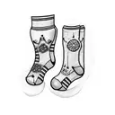 socks around cards tattoo design idea