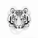 Tiger with snake tattoo design idea