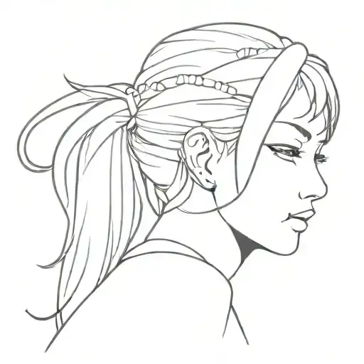 maki from manga jjk just the black tattoo design idea