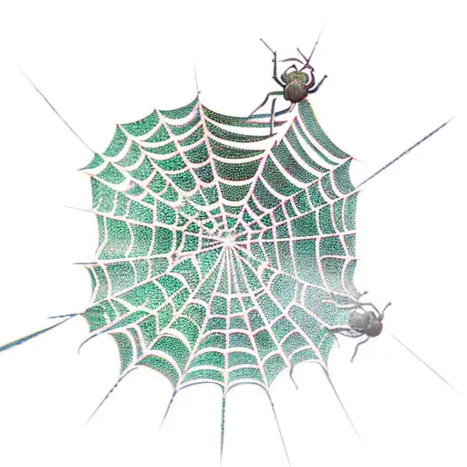 Spider Web with drugs in the webs  tattoo design idea