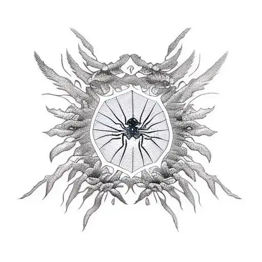 Spider Web wings tattoo design idea