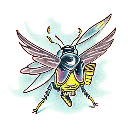 Winged Insect Funeral Pyre  tattoo design idea