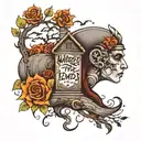 where the sidewalk ends and the road begins  tattoo design idea