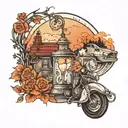 where the sidewalk ends and the road begins  tattoo design idea