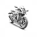 street bike with mountain bik track tattoo design idea