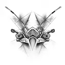 street bike with mountain bik track tattoo design idea