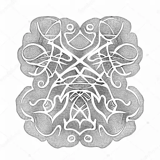 keltic lace tattoo design idea