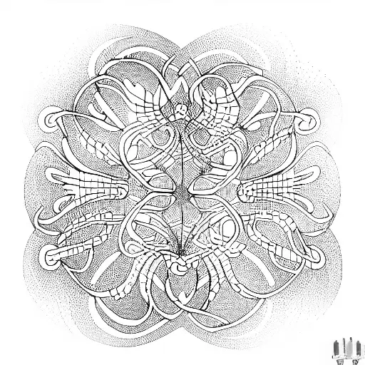 keltic lace tattoo design idea