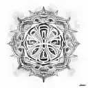 keltic lace tattoo design idea