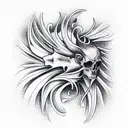 hate love tattoo design idea