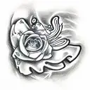 hate love tattoo design idea