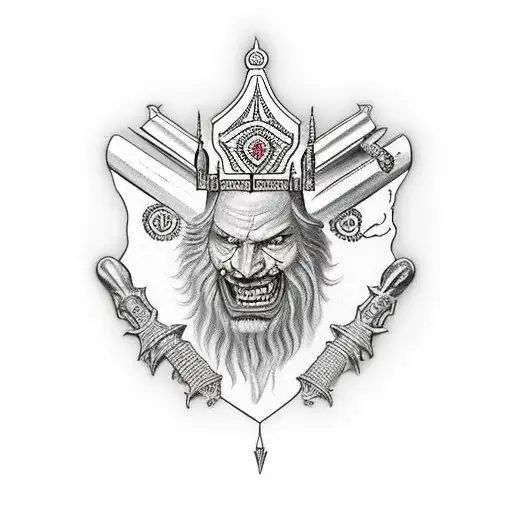 Vlad impaler dacic Romania map  tattoo design idea