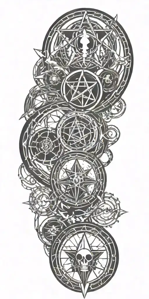 full metal alchemist alchemy circle tattoo design idea