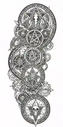 full metal alchemist alchemy circle tattoo design idea