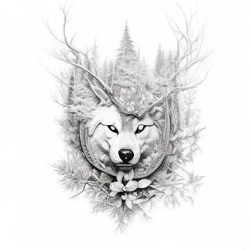 Wandering through the Woods tattoo design idea