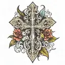 CROSS IN AGE  tattoo design idea