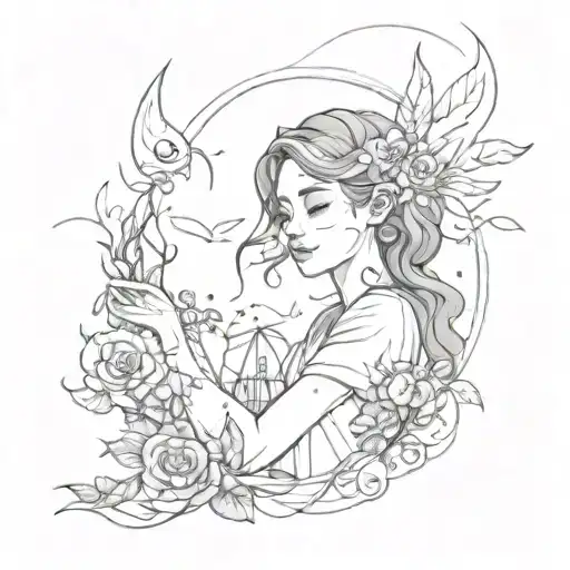  uncertainty, feeling of isolation and loneliness, but with hope for happiness in the future and need to stay alive tattoo design idea